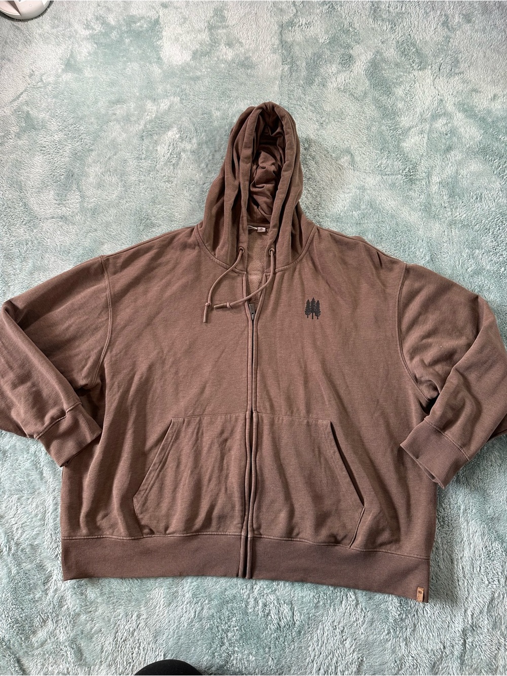 Men's Tentree Brown Full-Zip Hoodie Sweatshirt